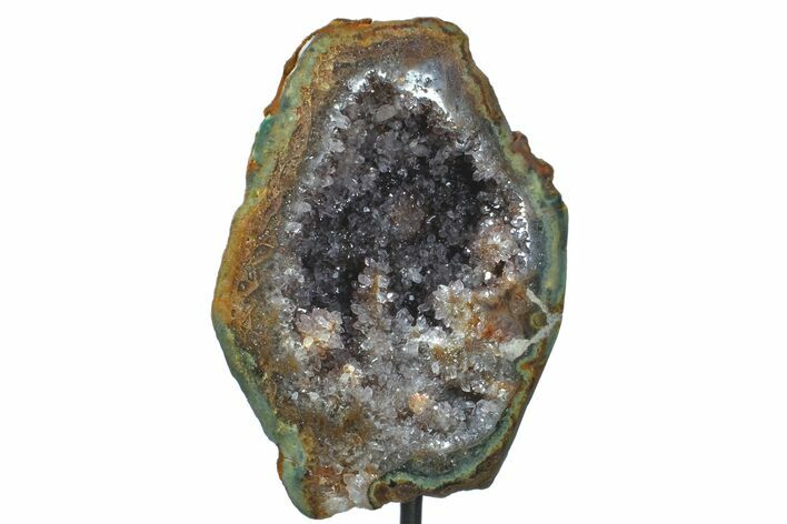 Amethyst Geode On Metal - Uruguay #171919